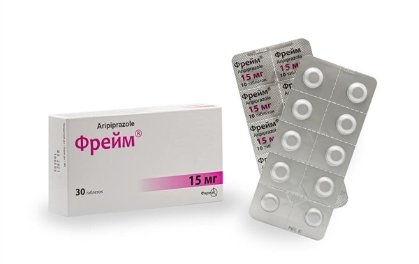 ФРЕЙМ® таблетки по 15 мг, по 10 таблеток у блістері, по 3 блістери в пачці